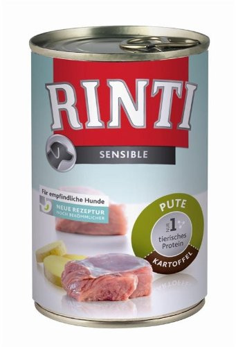 24x400g Rinti Sensible Pute & Kartoffeln gertreidefreies Hundefutter nass