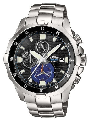 Casio Herren-Armbanduhr XL Edifice Analog Quarz Edelstahl EFM-502D-1AVEF