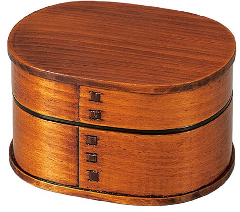 Ovale Bento-Box aus Holz Suri Lack