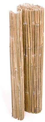 Sichtschutzmatte 90 x 300cm aus gespaltenenen Bambusrohren - Niedrige Split Bambusmatte 0,9m x 3m