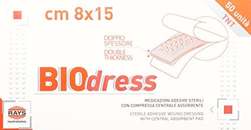 GIMA 34862 Medicazione Adesiva Sterile Tnt, 8 x 15 cm, Confezione 50 Pezzi