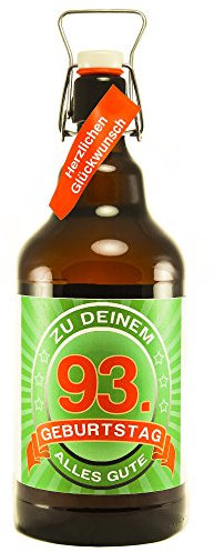 Bier Geschenk 2 ltr XXL Riesenbierflasche 93. Geburtstag