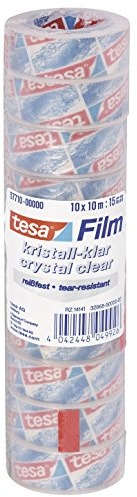 tesafilm, kristall-klar, 10m x 15mm, Vorteilspack mit 10 Rollen