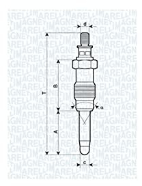 MAGNETI MARELLI Diesel Glühkerze 11V Schlüsselweite: 12mm Gewindemaß:M12X1,25 Glühkerzenausführung:Metall-Glühkerze Kompatibel mit RENAULT CLIO I B/C57, 5/357 RAPID Kasten F40, G40 19 II B/C53