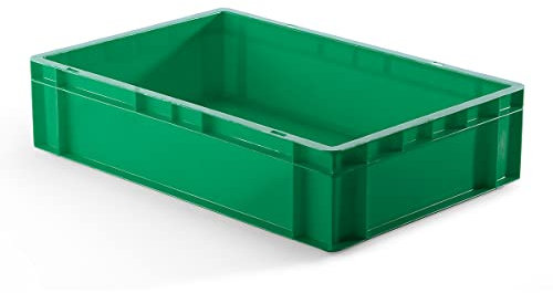 EURO-Behälter | Wände und Boden geschlossen | LxBxH 600 x 400 x 145 mm | Grün | VE 5 Stk
