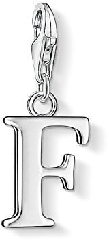 Thomas Sabo Women Charm Pendant Letter F Charm Club 925 Sterling Silver 0180-001-12
