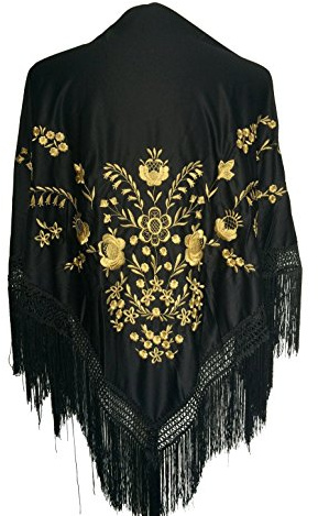 La Senorita | Manton de Manila de Flamenco | +30 Diseños y Colores | Talla M