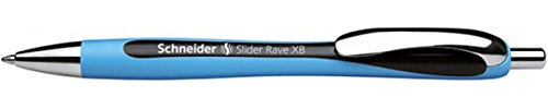 Schneider 132501 Slider Rave Kugelschreiber mit Viscoglide-Technologie, Schwarz, 1 Stück