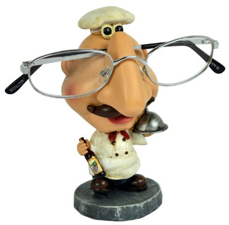 BARGAINS-GALORE Chef Funny Novelty Glasses Holder Stands - Reading Glasses, Spectacles, Sunglasses, Nose Rack | Ornament Decoration For Home, Library, Office, School & Bedroom (CHEF)