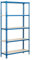 Simonrack Schwerlastregal, Lagerregal, 200x100x40 cm, Metallregal, Kellerregal, Biegestelle 180 kg, 5 Fachböden, Blau/Weiss - Simonclick