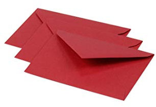 Clairefontaine 5580C Pack of 20 Gummed Envelopes Format 7,5x10cm 120g/m² Intensive Red Invitation Events and Correspondence Range Pollen Premium Smooth Paper