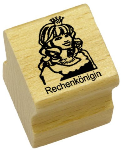 Elbi Lehrerstempel aus Holz: Rechenkönigin - K246