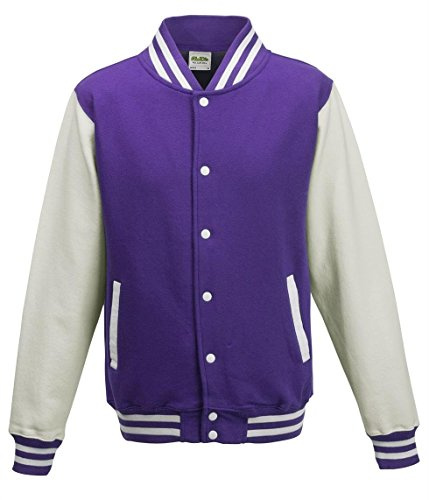 AWDis JH043MOXN / BURM, Men's Jacket, Violet (Purple/White), X-Small