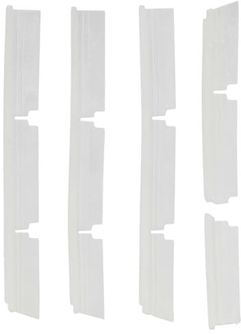 vhbw 4X Gummilippen kompatibel mit Neato Botvac 70E, 75, 85, 80, D75, D80 Saugroboter - Austausch-Lamellen Set, weiß