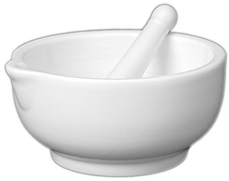 Holst Porzellan KPM 012 Gewürzmörser mit Stössel 12 cm weiß, 12.4 x 12.4 x 5.8 cm 1 Einheit