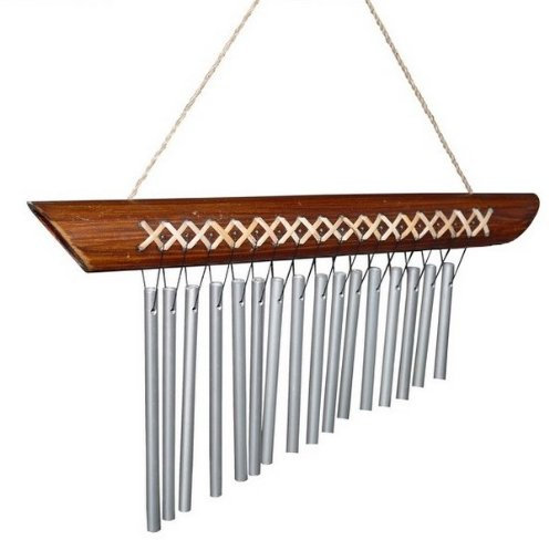 Klangspiel Metall Bambus Windspiel Feng Shui Klang2