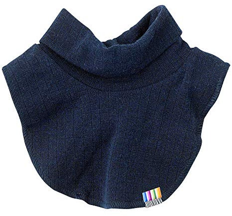 Joha Baby Kinder Unisex Schlupf-Schal Rollkragen-Einsatz reine Merino-Wolle, Größe:4-6, Farbe:blau
