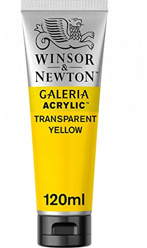 Winsor & Newton Galeria Colore Acrilico, Giallo Trasparente, 120 Ml, Confezione Da 1