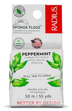 RADIUS Floss Vegan Xylitol Mint, 181 g - Pack of 3