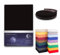 Moon Spannbettlaken RUND 245cm auch fürs Wasserbett 190g/m² Line Silver Spannbetttuch schwarz