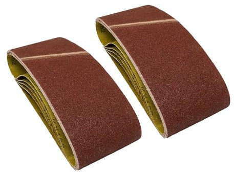 Dapetz ® Sanding Belts 60 x 400mm Aluminium Oxide Abrasive Fabric 60 Grit Fit Bosch Sander Grinding Polishing Sharpening Derusting Paint Varnish 10PCS