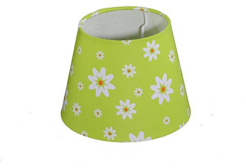 Lampenschirm für Tischleuchte in Rund Chintz Grün Blumen Dekor TL 16-11-12