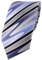 TigerTie Designer Krawatte in blau schwarz silber grau gestreift