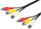 Goobay 50382 Composite Cinchkabel 3m / 3x Cinch-Stecker auf 3x Cinchstecker / RCA Kabel geschirmt / Subwoofer Kabel Blu Ray Verstärker HiFi / Cinch Kabel 3m / Schwarz