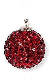 HEIDE HEINZENDORFF Einhaenger Paar Crystal Rubin Big fuer Creolen Silber