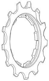 SHIMANO CS-7800 Ritzel, Silver/Black, 13 Zähne