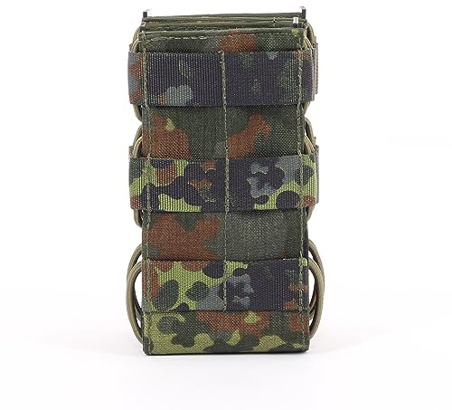 Zentauron Doppelschnellzieh-Magazintasche für G36 Magazine – MOLLE-Tasche aus Cordura & Kydex – Schnellzugriff für 2 Magazine – Einstellbarer Anpressdruck – Fast Mag für Plattenträger und Schutzwesten