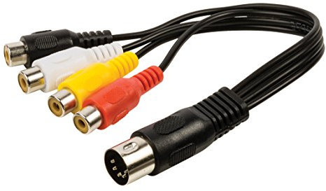Valueline VLAP20450B02 DIN Audio Adapterkabel 5-poliger 4X Cinch Kupplung 0,20 m schwarz