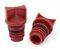 sourcing map 2pcs Bouchon d'huile Compresseur d'air Coque en plastique 18 mm Filetage mâle Dia Rouge
