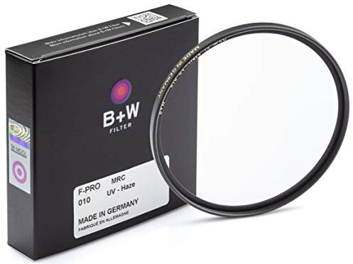 B+W UV-Filter F-Pro - Filtro Sky/UV para 82 mm, negro