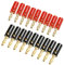 AKORD 20 x 4 mm Gold Plated Banana Plugs For Speaker Wire