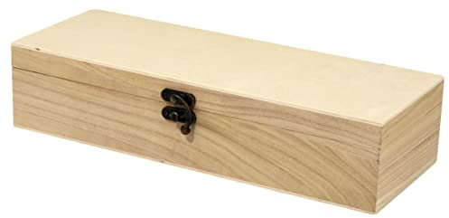 Rayher Holz Boxen Set, 4teilig, FSC zertifiziert, 1 Box 32 x 12 x 7cm, 3 Boxen 10 x 10 x 6 cm, Aufbewahrungsbox, 62299000, Beige