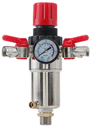 ORAZIO Regolatore Filtro Aria 1/2, Trappola Separatore d'Acqua per Compressore d'Aria con Valvola di Riduzione della Pressione e Manometro, Accessorio per Utensili Pneumatici 214108