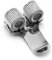 OMG! Doppelter Metall-Stifthalter mit Taschen-Clip - Silber - Industriell - Stifthalter