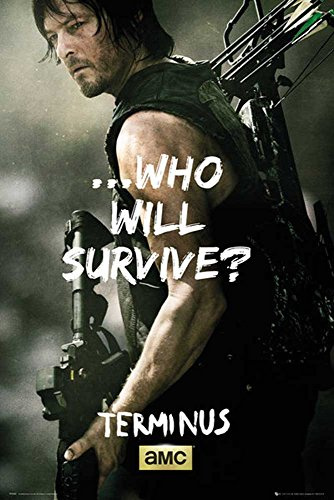 Walking Dead, The - Daryl Survive - Filmposter Kino Movie Gruselfilme - Größe 61x91,5 cm + 1 Ü-Poster der Grösse 61x91,5cm