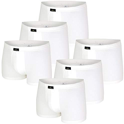 Götzburg Herren Boxershorts ohne Eingriff im 3er Pack (DE/NL/SE/PL, Alphanumerisch, L, Regular, Regular, 6 x weiß)