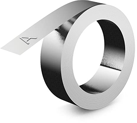 DYMO Rhino Aluminium Embossing Labels | 12 mm x 3.65 m | Self-Adhesive | Compatible with The Rhino M1011 Embosser | Weather Resistant | Ideal for DIY & Construction | Made in Europe