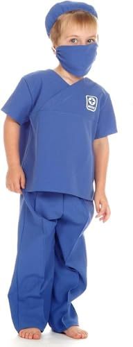 PRETEND TO BEE Medic/Doctor Dress Up Costume for Kids, Unisex, Blue, 5-7 Years