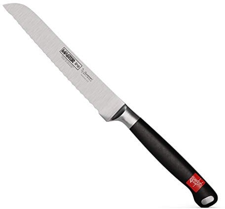 Burgvogel Solingen Brötchenmesser Solingen geschmiedet, 13 cm, Master Line, rostfrei, schwarz, spülmaschinenfest, 6750.951.13.2