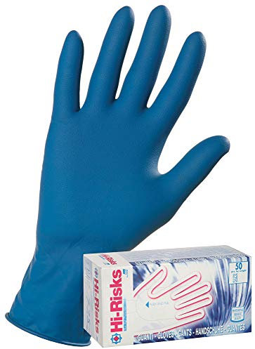 Linea Premium EHRP / XL Guanto Latex, Blu Hi Risks, Powderfree, XL