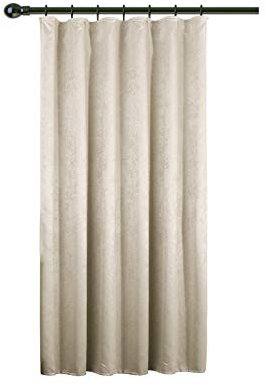 WOLTU Gardinen Blickdicht Thermovorhang Kälteschutz mit Kräuselband, 250g/m² Schwere Verdunklungsvorhänge Wärmeisolierende Vorhänge Damast Optik Wohnzimmer Schlafzimmer, 135x175cm Creme (1 Stück)