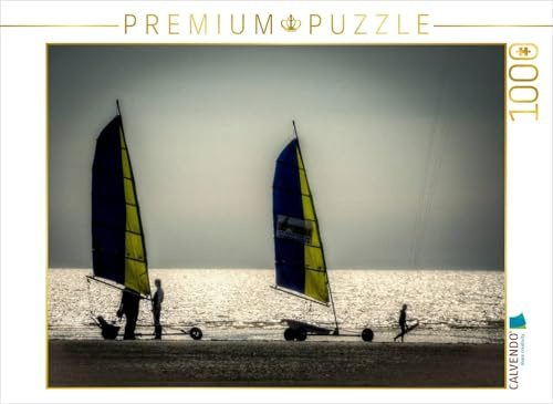 CALVENDO Puzzle Strandsegler, örtlicher Sport | 1000 Teile Lege-Größe 64 x 48 cm Foto-Puzzle für glückliche Stunden