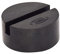 DEDC Tampone in Gomma per Cric Sollevatore Auto Ponte con Scanalatura Spessori per Cric Evitano Graffi Danni Resistente Universale Jack Pad Nero (1 pz)