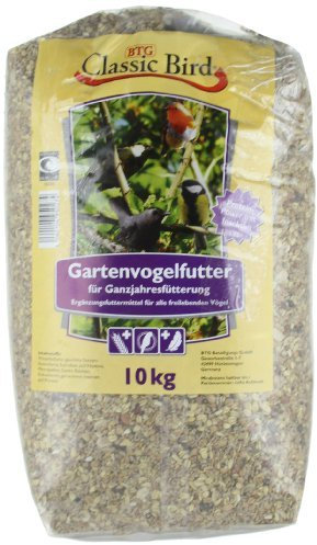 CLASSIC BIRD Vogelfutter Gartenvogelfutter 10 kg | Vogelfutter Trockenfrüchte für Wildvögel | Vogelfutter Sonnenblumenkerne | Vogelfutter Insekten | Gartenvögel | ganzjahres Vogelfutter