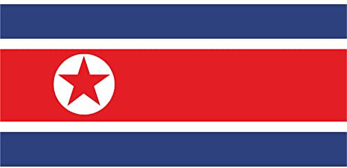 Autoaufkleber - Autoaccessoires - Aufkleber Fahne A-LS132 North Korea - Nordkorea 10 cm farbig - bunt - wehend - Tuning - Heckscheibe - Beschriftung