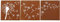 Ferrum Edelrost Bildtriologie Pusteblume 3tlg. Set, 30 x 30cm, 8-1014